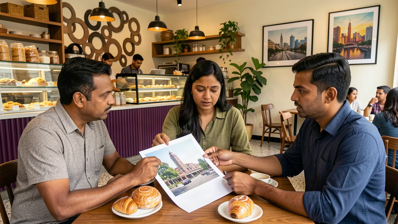 Indian franchise candidate reviewing a proposed site with Tarlo team concept
